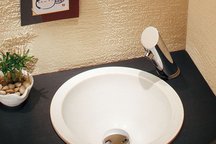 ギフト DIY FACTORY ONLINE SHOPカクダイ KAKUDAI センサー水栓つき手洗器 ゴールド 239-006-D 